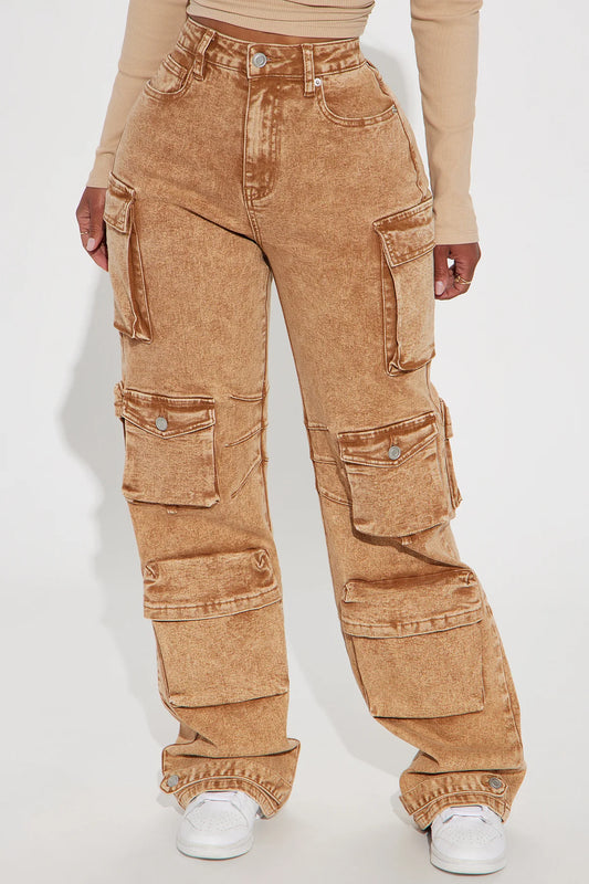 DEVOTED TO TI STRETCH CARGO JEANS