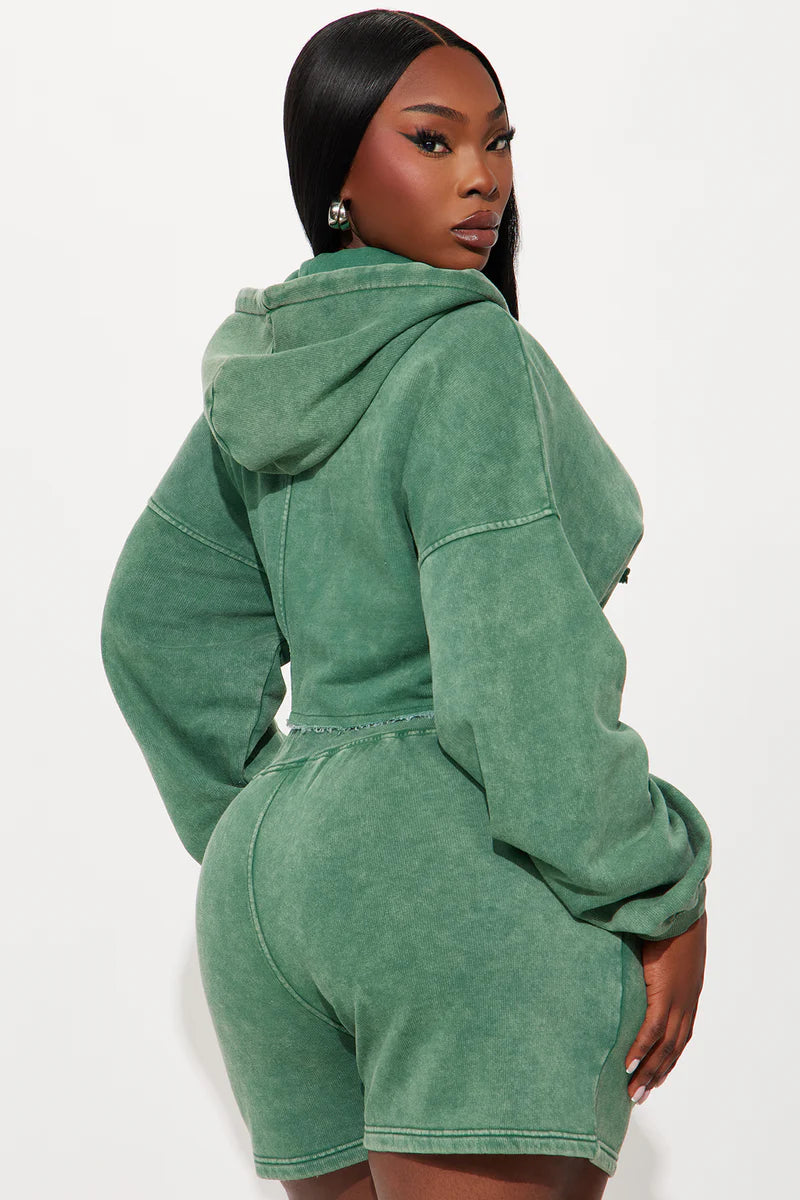 ON THE GO FLEECE SHORT SET