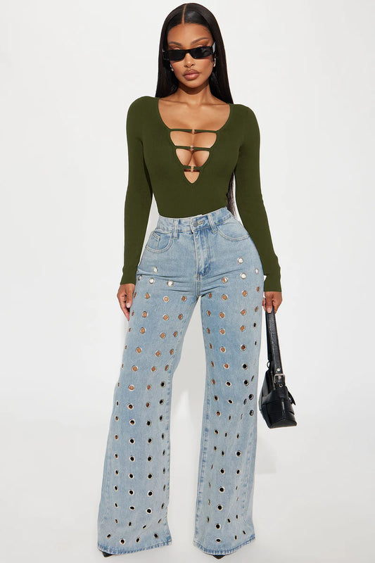 JESSI CUT OUT SWEATER BODYSUIT