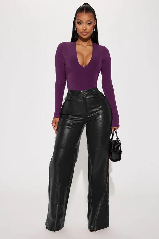 TAKE THE PLUNGE LINED LONG SLEEVE BODYDUIT