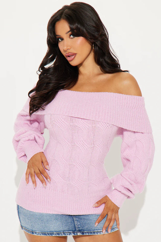MILA OFF SHOULDER SWEATER