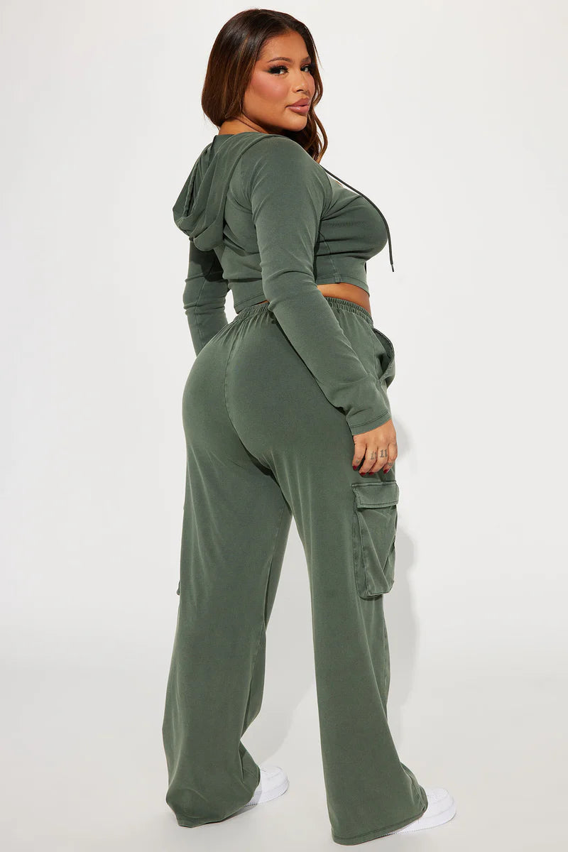 KEEP IT CASUAL WASHED PANT SET