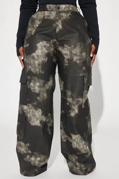 ALEXA WASHED FAUX LEATHER CARGO