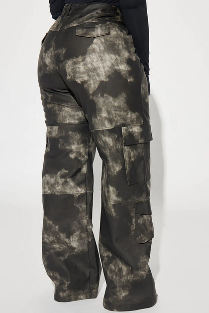 ALEXA WASHED FAUX LEATHER CARGO