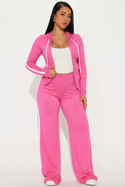 TENNIS COURTS WIDE LEG PANT SET