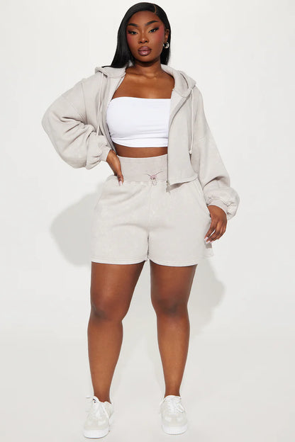 ON THE GO FLEECE SHORT SET