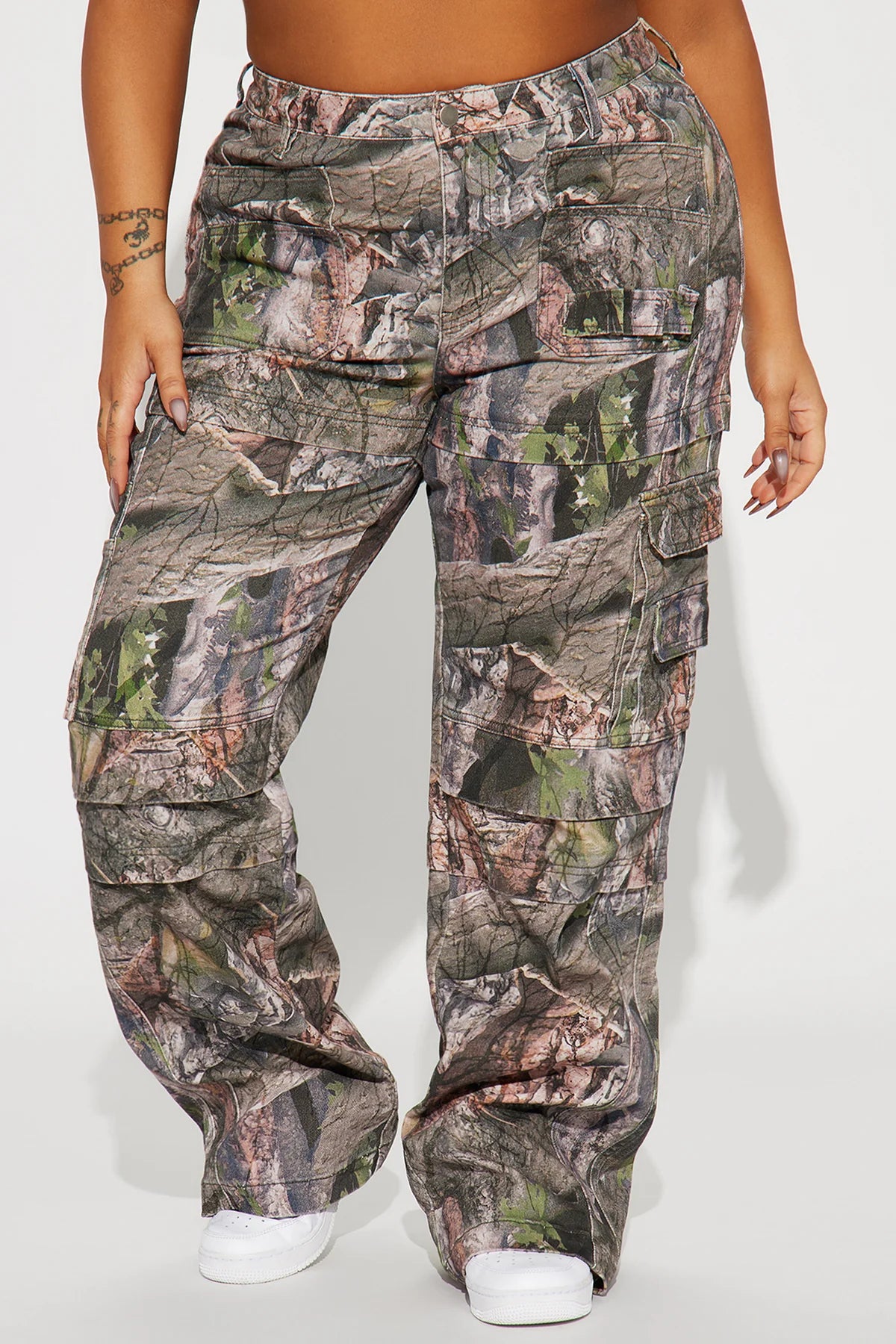 BREE CAMO STRETCH CARGO JEANS