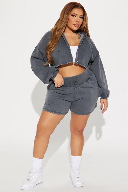ON THE GO FLEECE SHORT SET