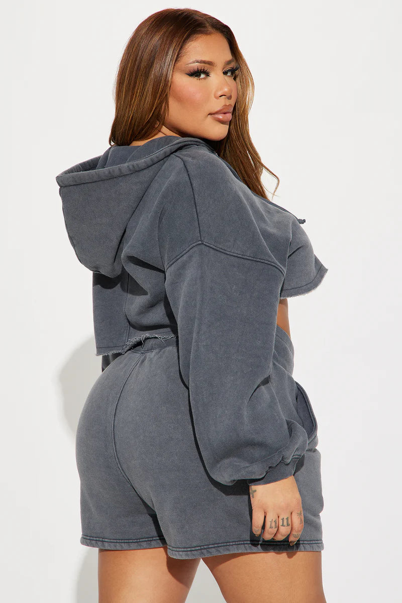 ON THE GO FLEECE SHORT SET