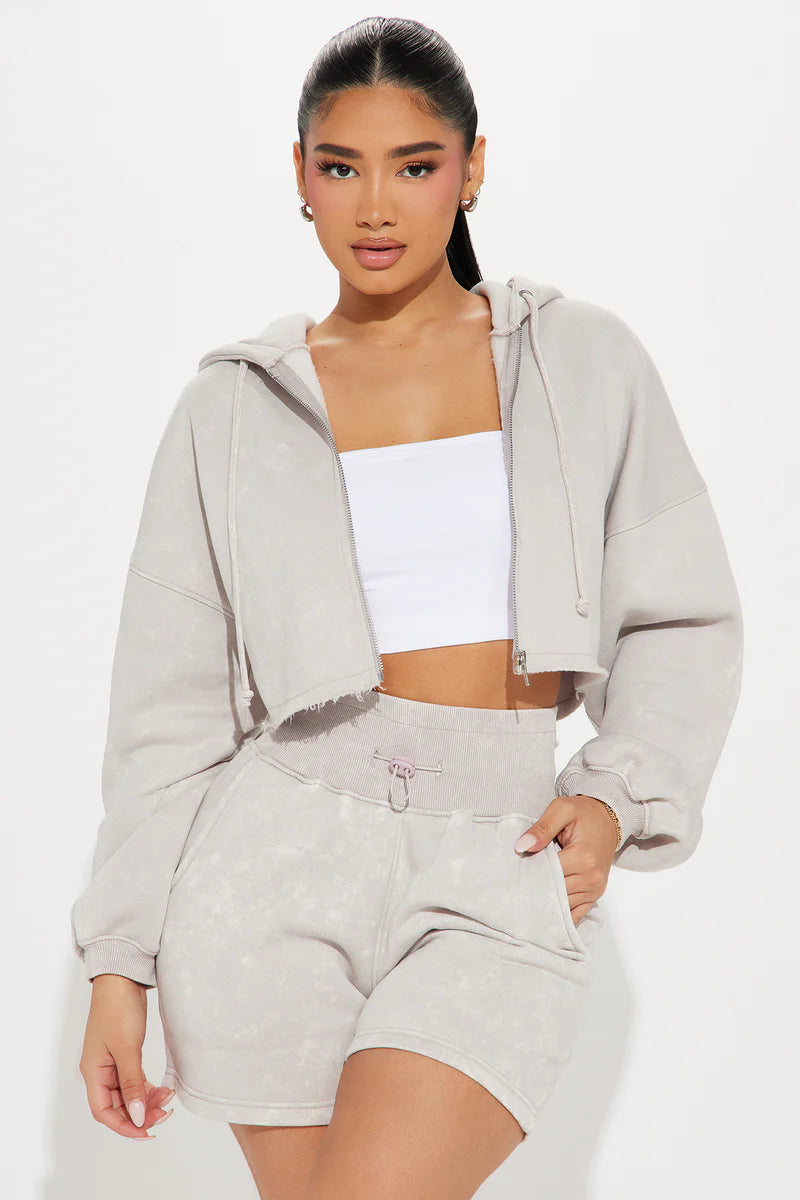 ON THE GO FLEECE SHORT SET