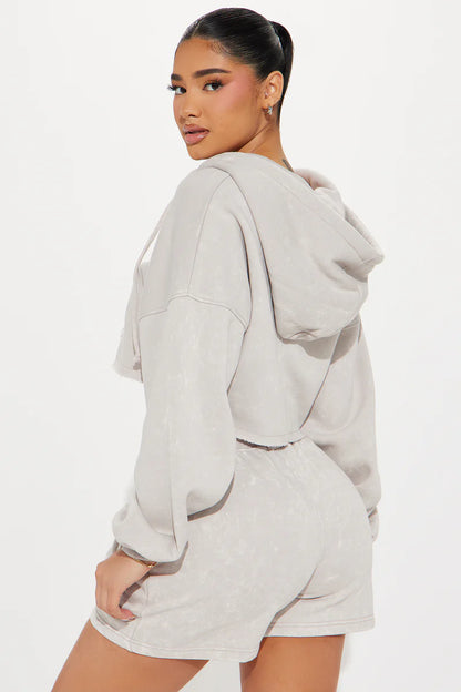 ON THE GO FLEECE SHORT SET