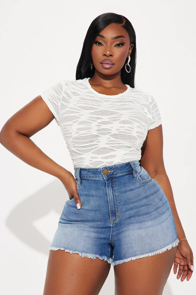 CARA DISTRESSED BODYSUIT