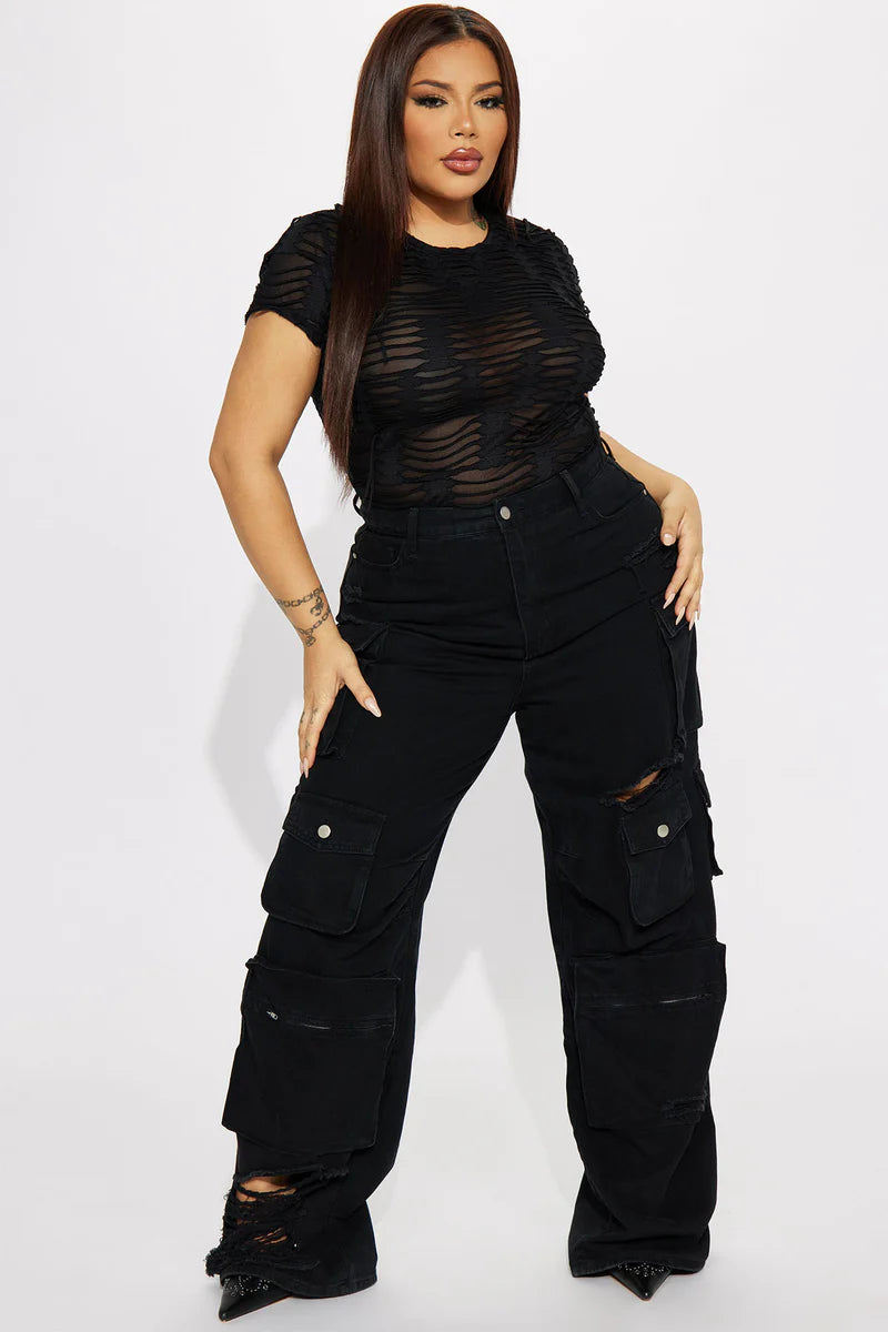 CARA DISTRESSED BODYSUIT