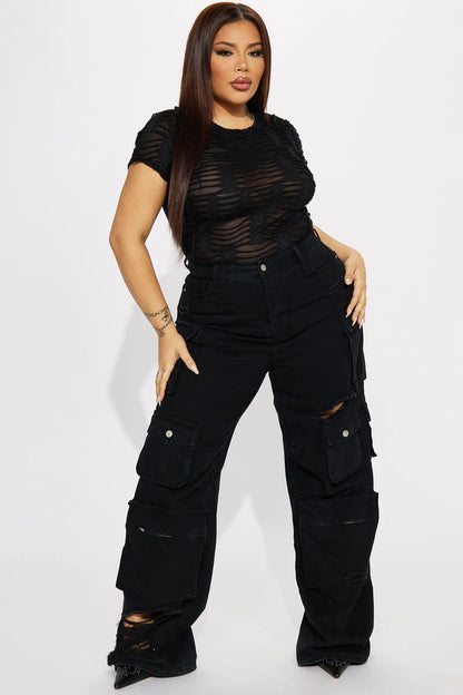 CARA DISTRESSED BODYSUIT