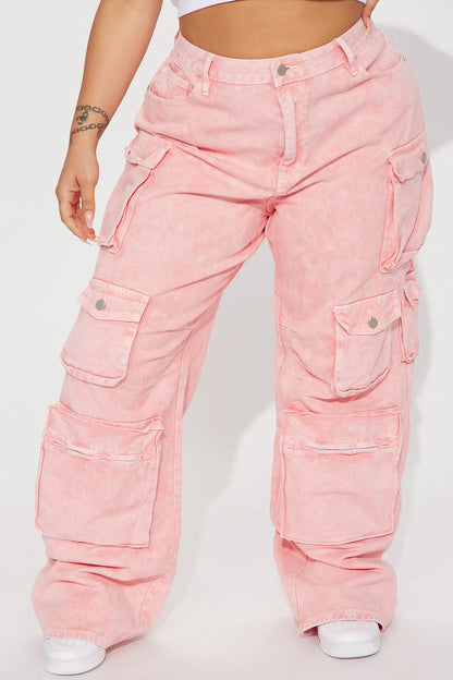 LILY HIGH RISE CARGO JEANS