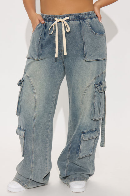 TALL MET MY MATCH BAGGY CARGO JEANS