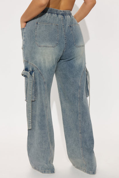 TALL MET MY MATCH BAGGY CARGO JEANS