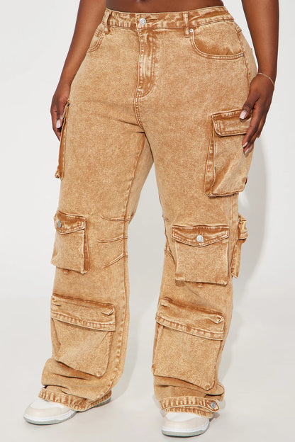 DEVOTED TO TI STRETCH CARGO JEANS