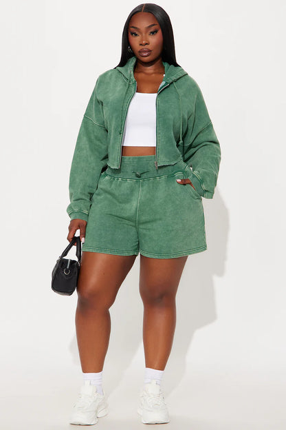 ON THE GO FLEECE SHORT SET