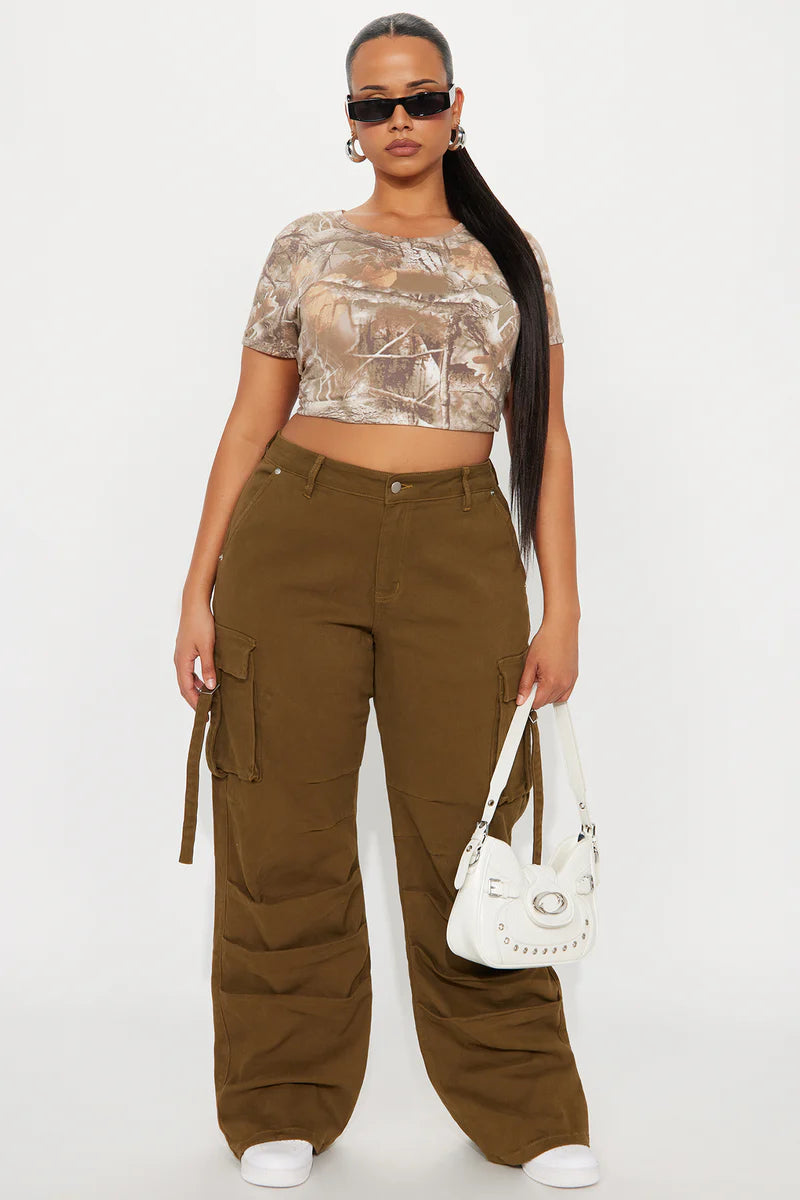 HONEY WIDE LEG CARGO PANT