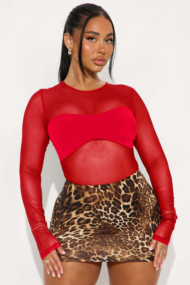 UNDER PRESSURE SHEER MESH LONG SLEEVE