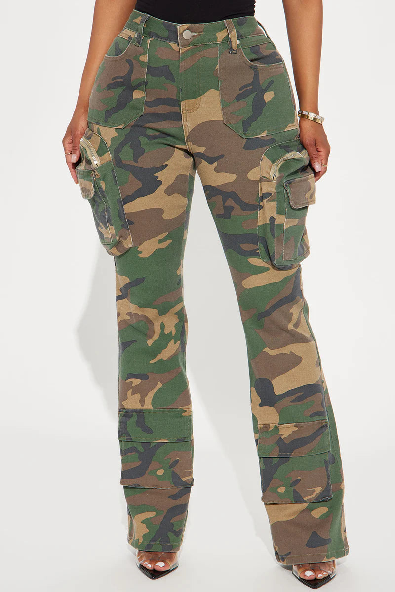 STAYING TRUE BOOTCUT CAMO CARGO