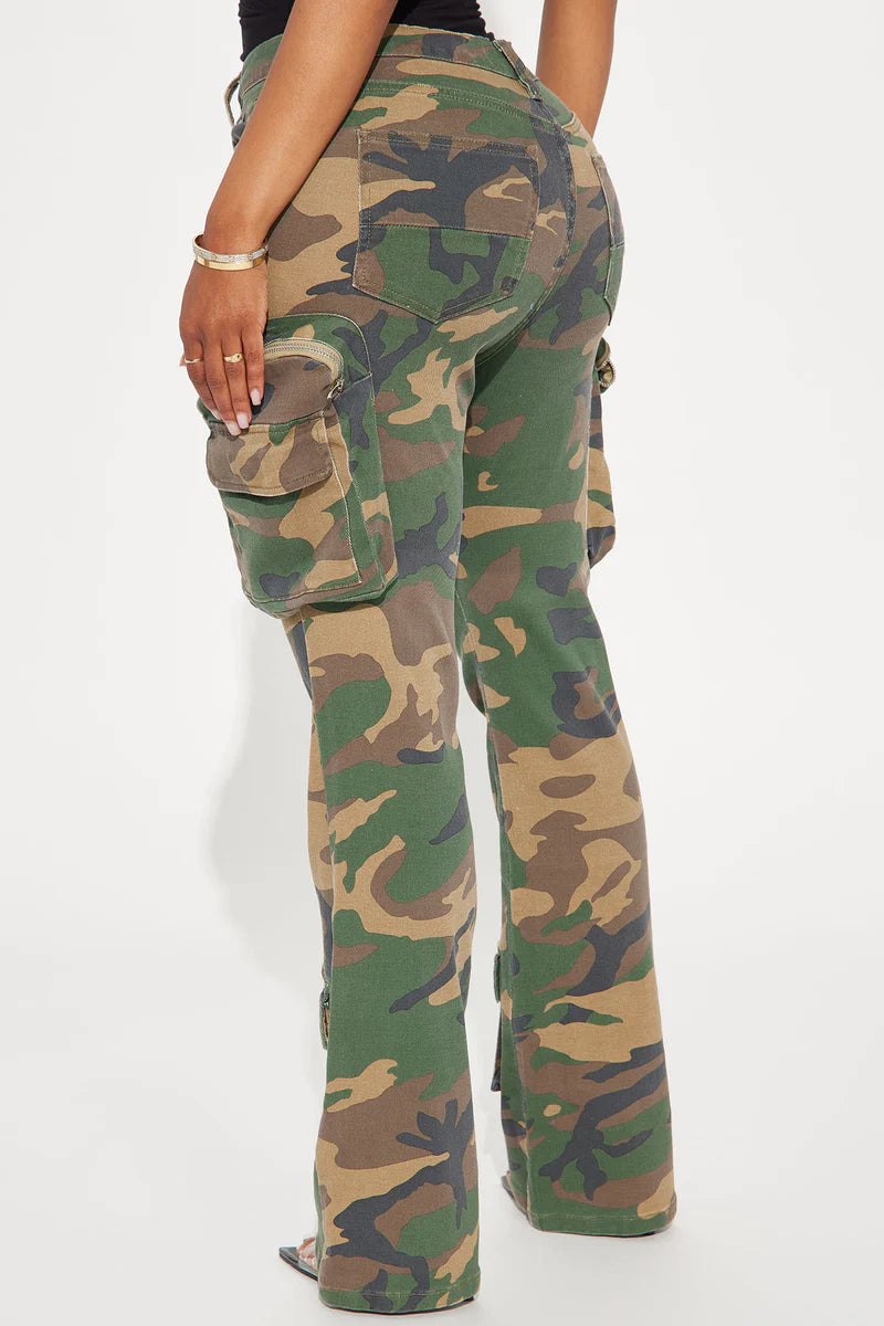 STAYING TRUE BOOTCUT CAMO CARGO