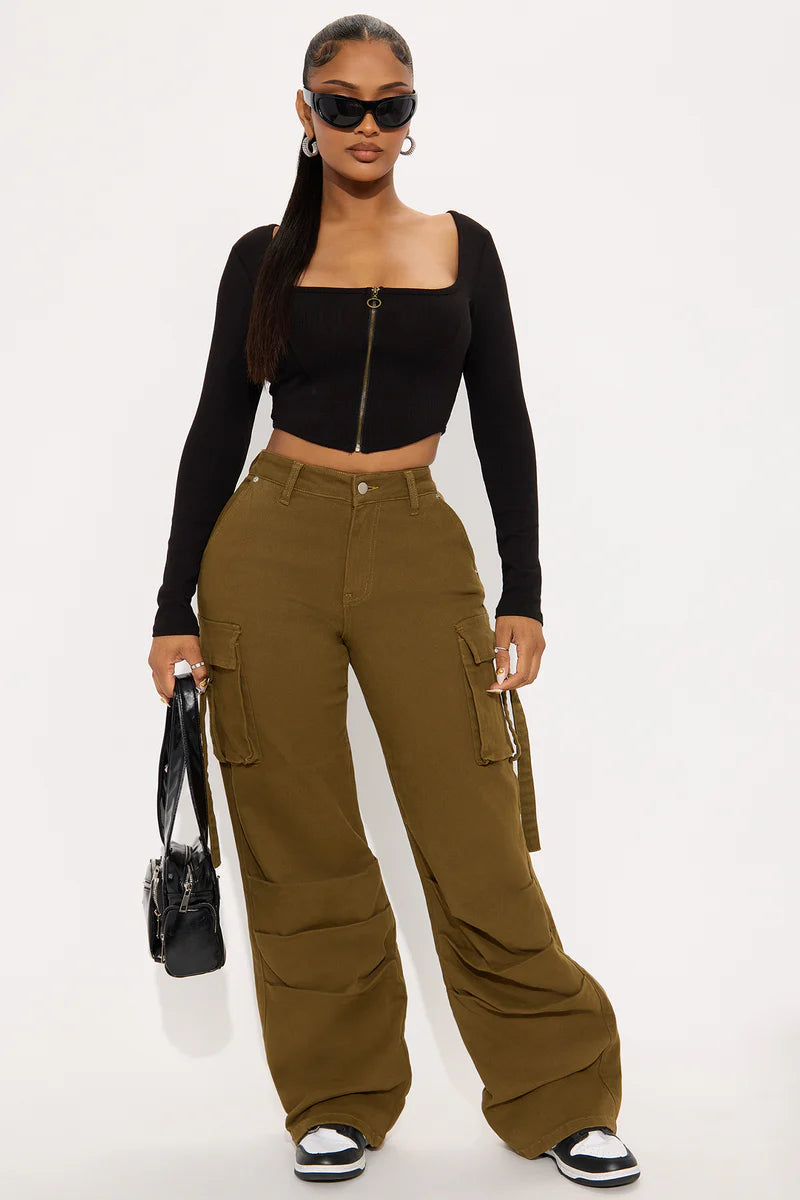 HONEY WIDE LEG CARGO PANT