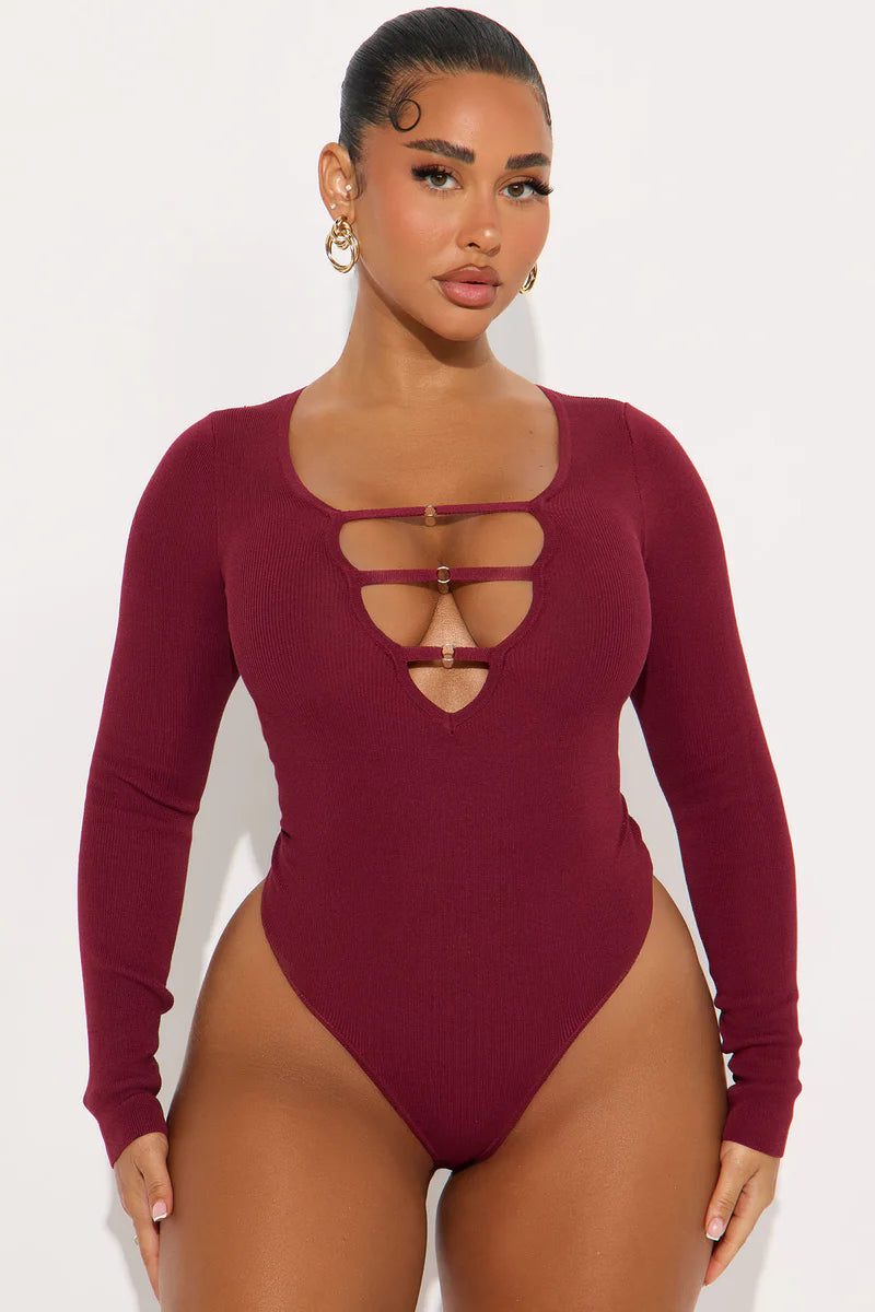 JESSI CUT OUT SWEATER BODYSUIT