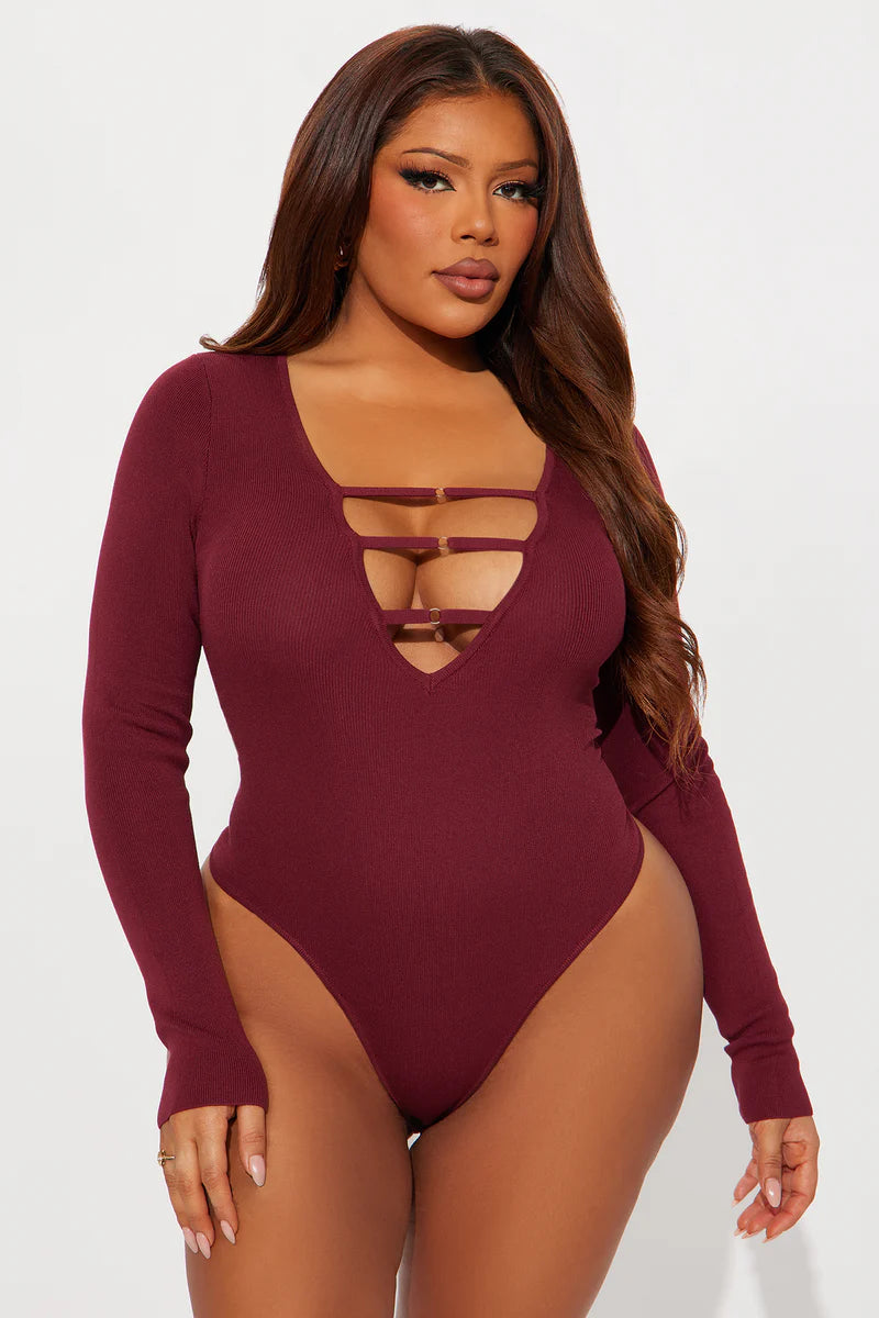 JESSI CUT OUT SWEATER BODYSUIT