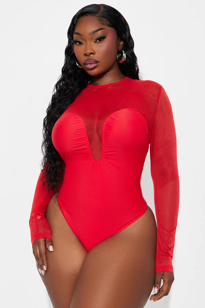 SHAY LONG SLEEVE RUCHED BODYSUIT