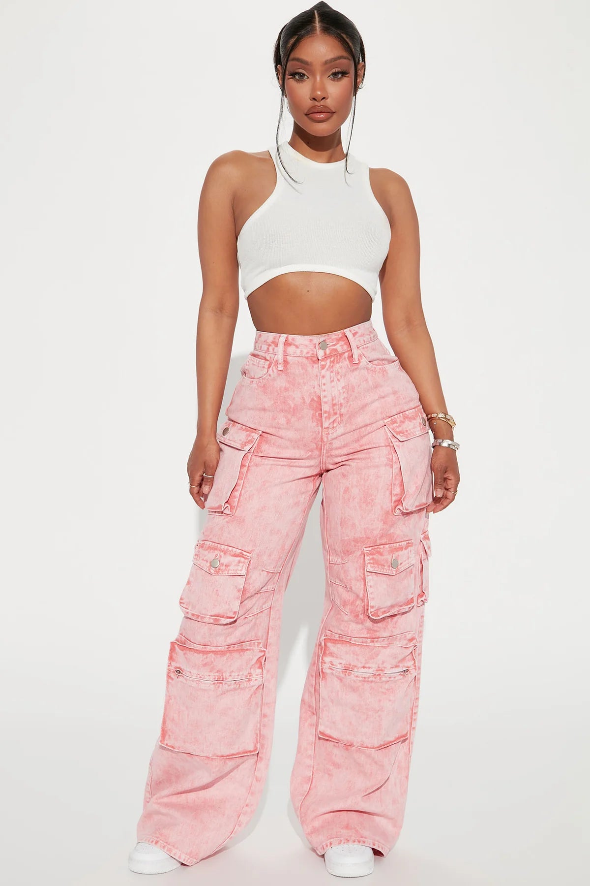 LILY HIGH RISE CARGO JEANS
