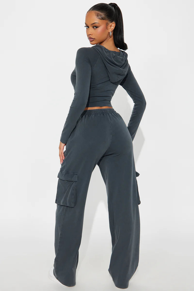 KEEP IT CASUAL WASHED PANT SET