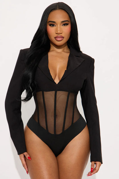 BERKLEY LONG SLEEVE CORSET BODYSUIT