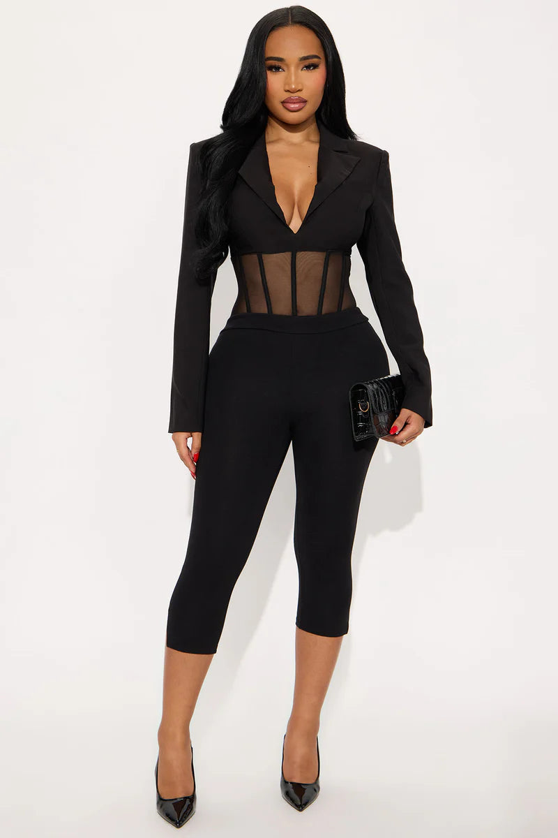 BERKLEY LONG SLEEVE CORSET BODYSUIT
