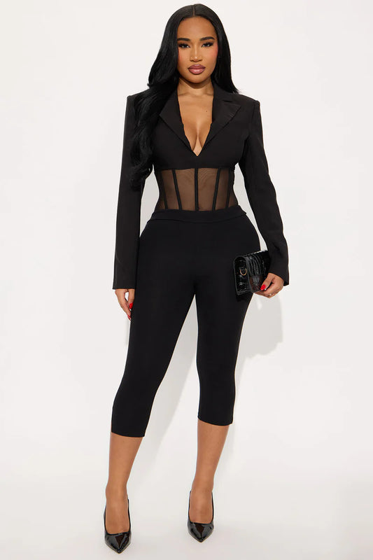 BERKLEY LONG SLEEVE CORSET BODYSUIT