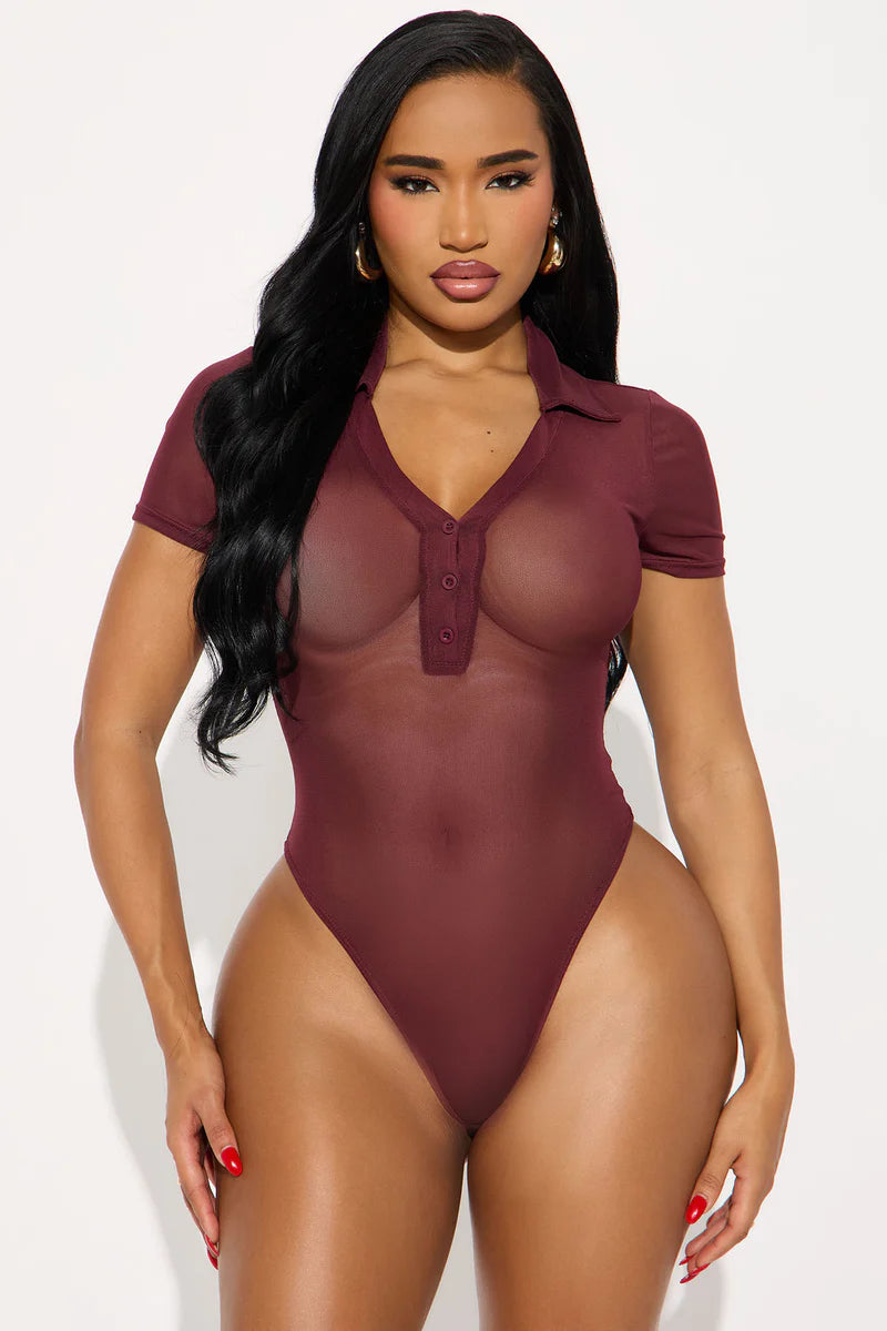 ELLERY POLO MESH BODYSUIT