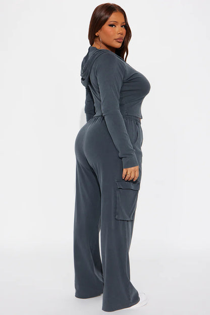 KEEP IT CASUAL WASHED PANT SET