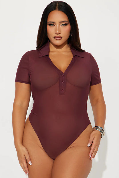 ELLERY POLO MESH BODYSUIT