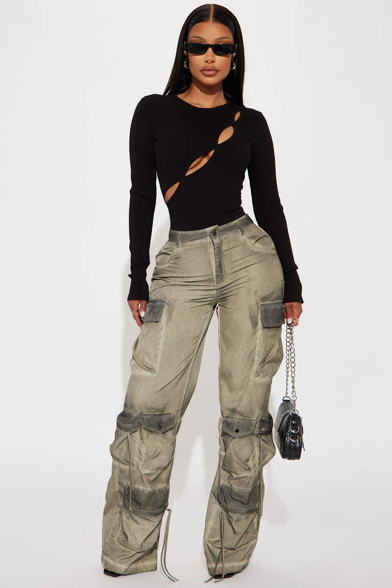 KIM LONG SLEEVE CUT OUT BODYSUIT