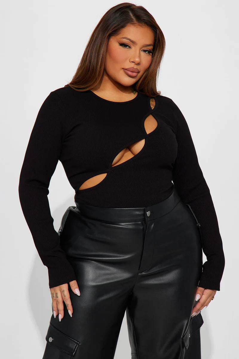 KIM LONG SLEEVE CUT OUT BODYSUIT