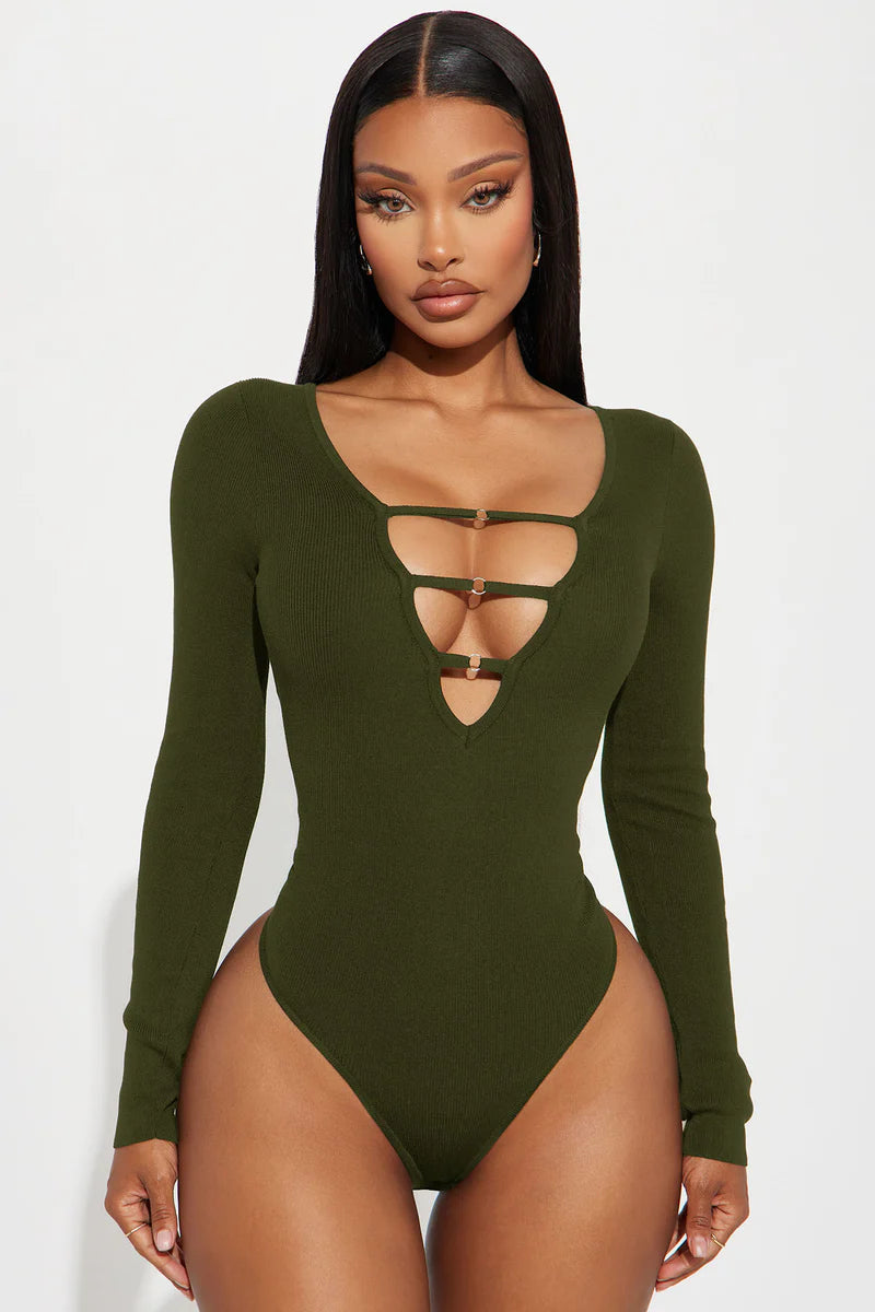 JESSI CUT OUT SWEATER BODYSUIT