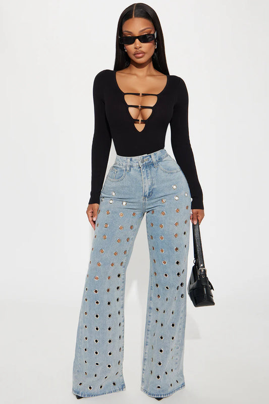 JESSI CUT OUT SWEATER BODYSUIT