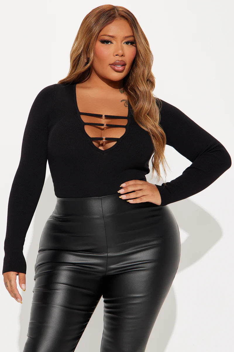 JESSI CUT OUT SWEATER BODYSUIT