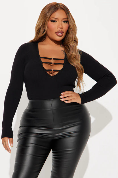 JESSI CUT OUT SWEATER BODYSUIT