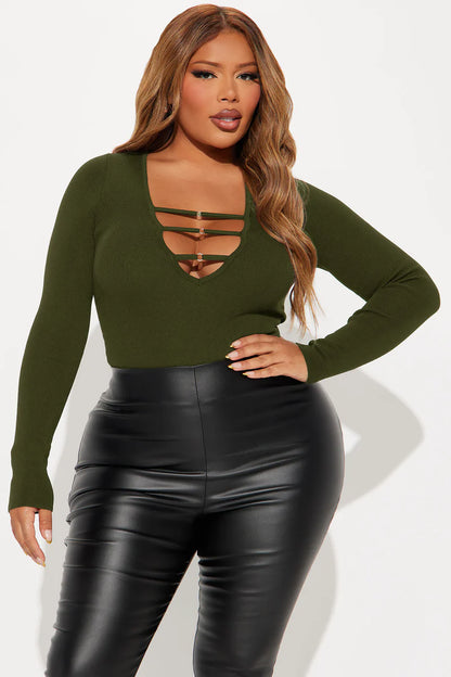 JESSI CUT OUT SWEATER BODYSUIT