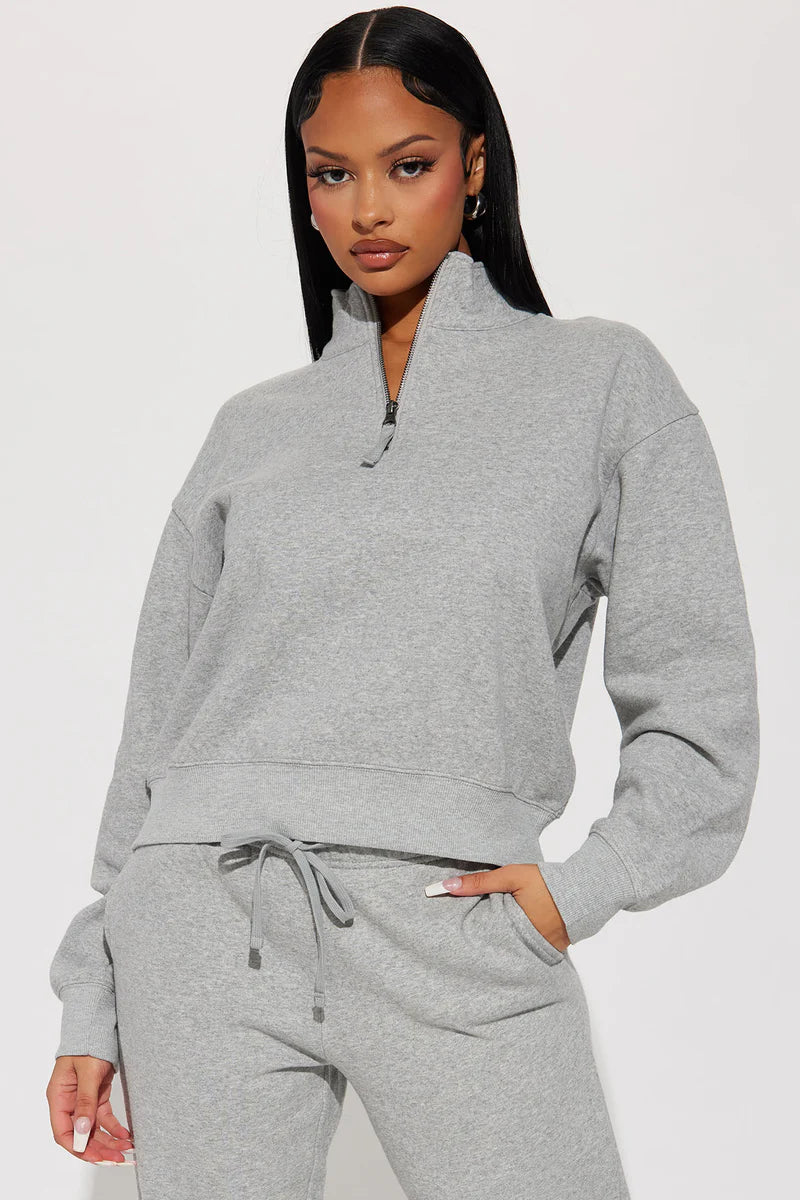 ON MY OWN HALF ZIP SWEATSUIT