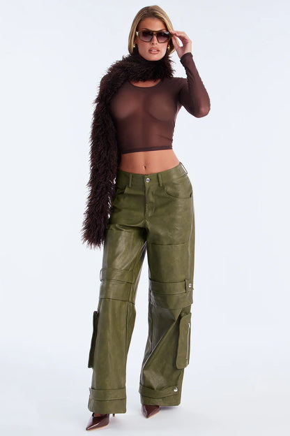 STREET HEAT WASHED FAUX LEATHER