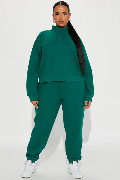 ON MY OWN HALF ZIP SWEATSUIT