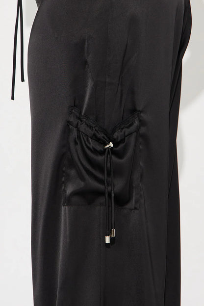 BRIELLE SATIN WIDE LEG CARGO